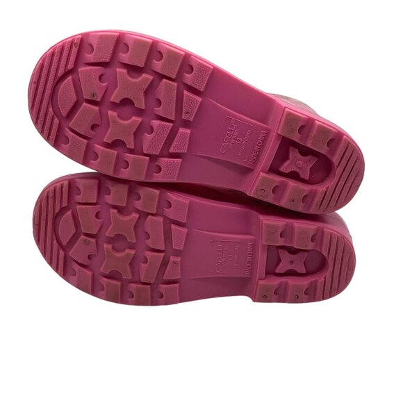 Capelli New York Pink Unicorn Rainbow Print Kids Rain Boots Size 10 Waterproof - Picture 6 of 7